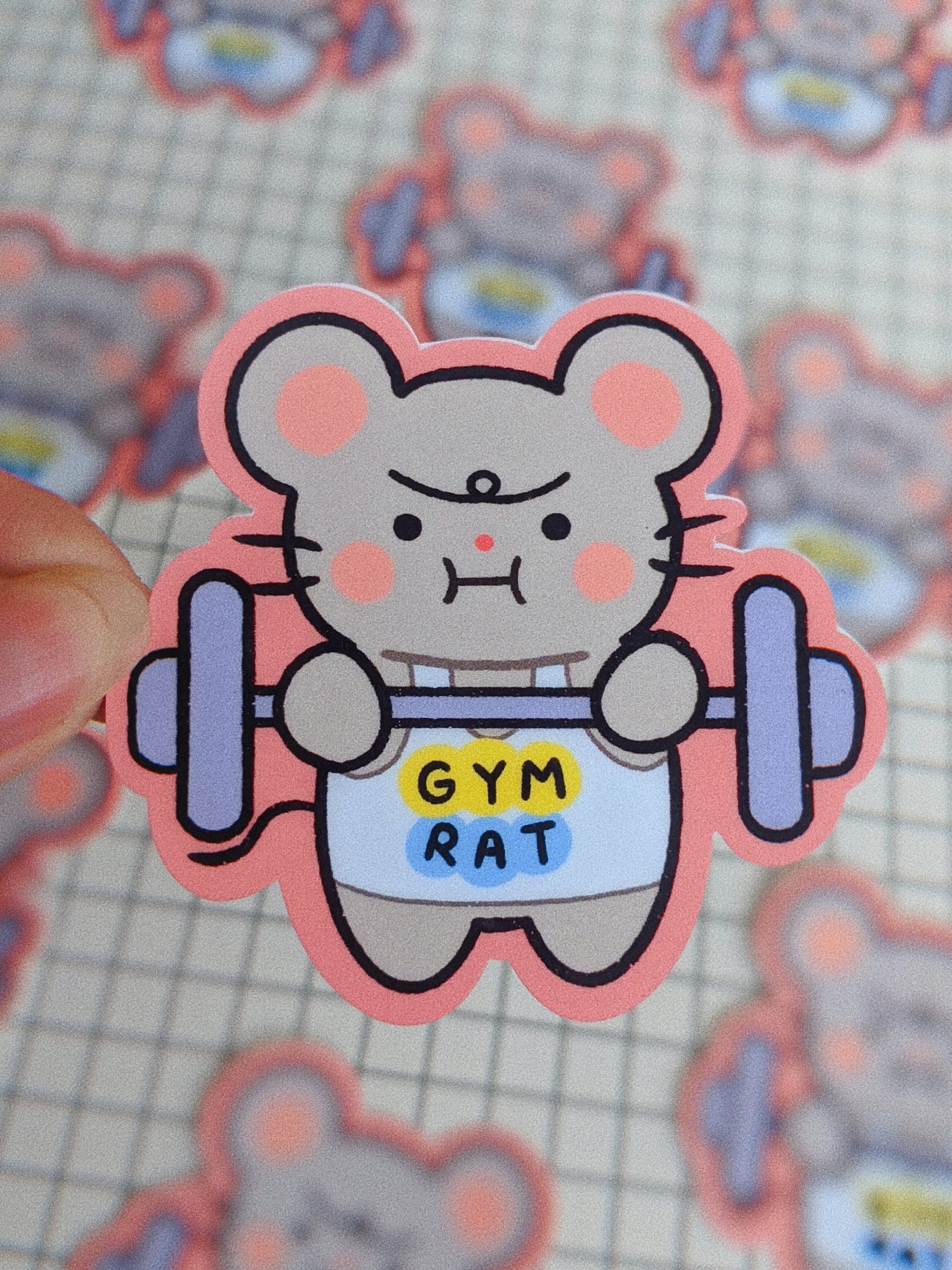 Christmas Weightlifting Gym Rat' Sticker