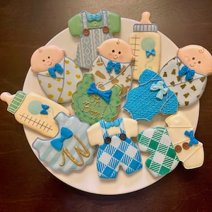 Baby Boy Shower Cookies