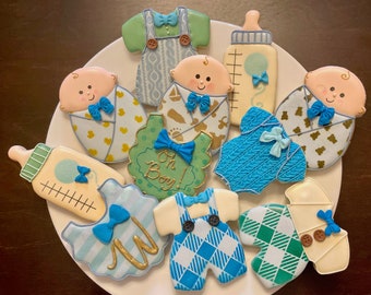 Galletas para baby shower de niño
