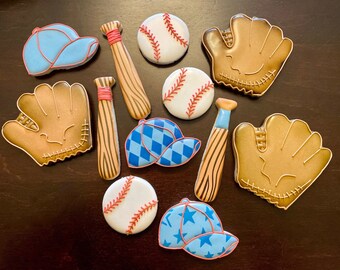 Biscotti di zucchero a tema baseball