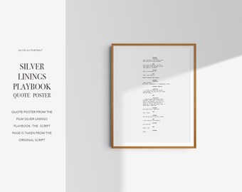 Silver Linings Playbook Etsy