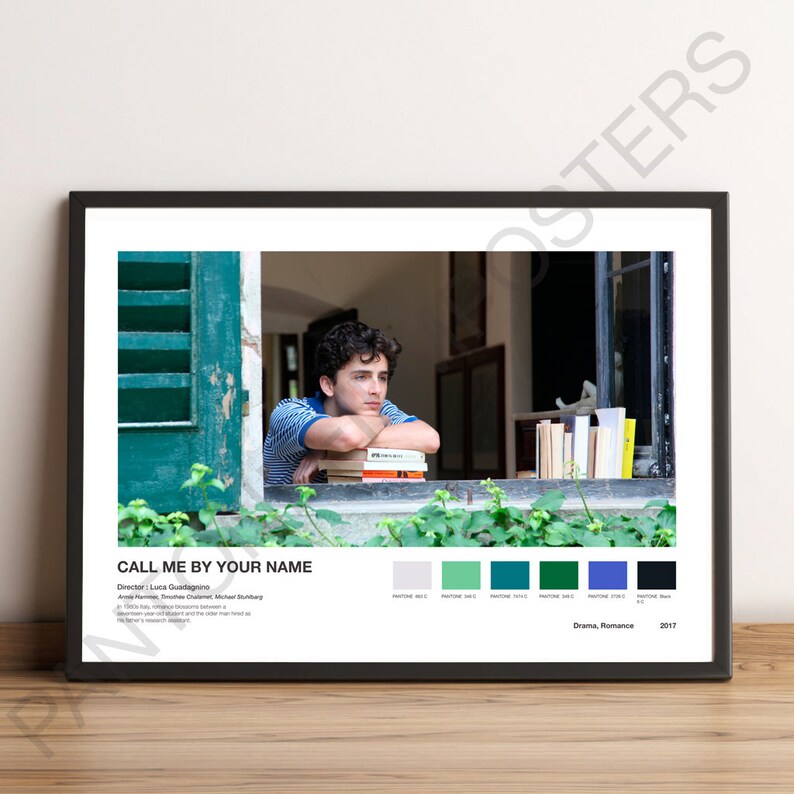 Call Me By Your Name Pantone A3 Print Swatch Colour Poster Size Low Pricing