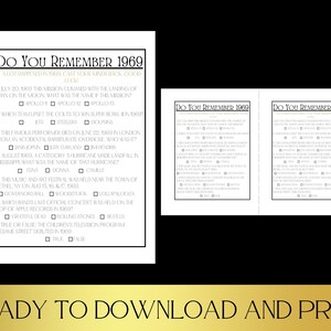 Class of 1969 Bundle, Class Reunion Printable, Welcome Class of 1969 ...