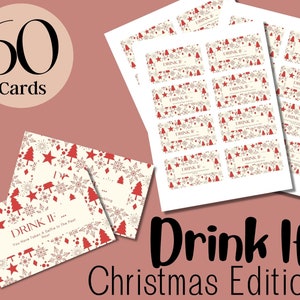 Printable Card Games |  Christmas Drinking Game | Christmas Games | Christmas Party Games | Drink If Game | Christmas Games for Adults |