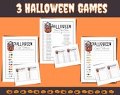 Halloween Trivia Games Bundle: Movie Emoji, Phobia Match (PDF)