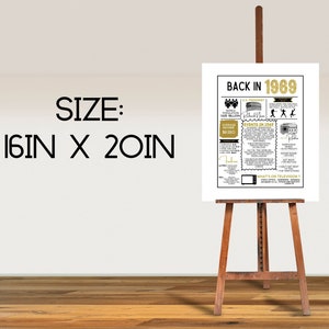 Vintage 1969 Print, Back in 1969 Poster, 52nd Birthday Gift, 1969 Fun ...