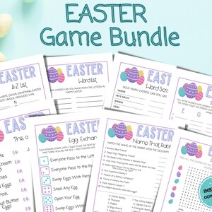 Easter Game Bundle | Printable Easter Games For Kids and Adults | Easter Party Games and Activities | Family Games | Classroom Games