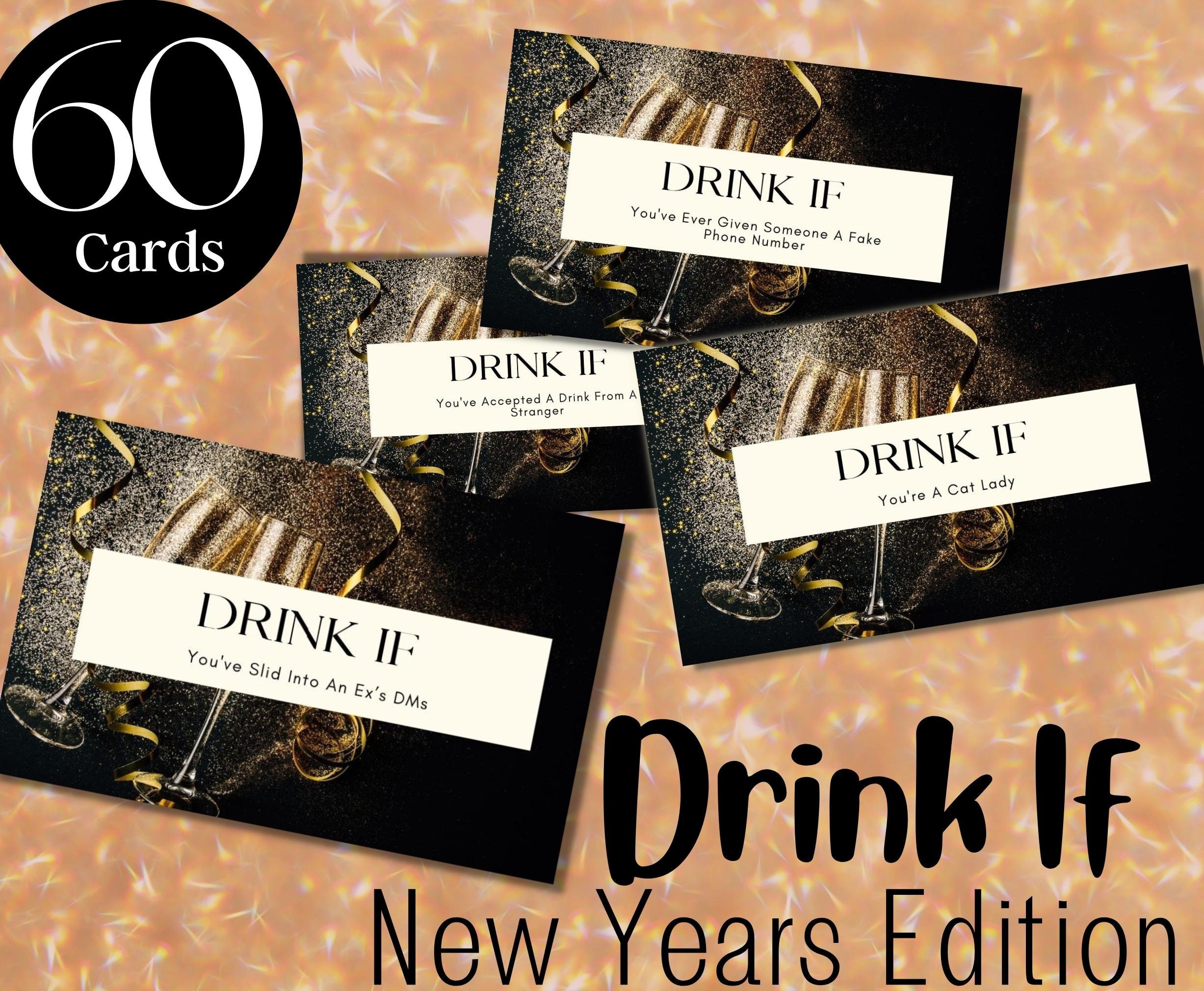 Printable Card Games New Years Drinking Game NYE Games - Etsy
