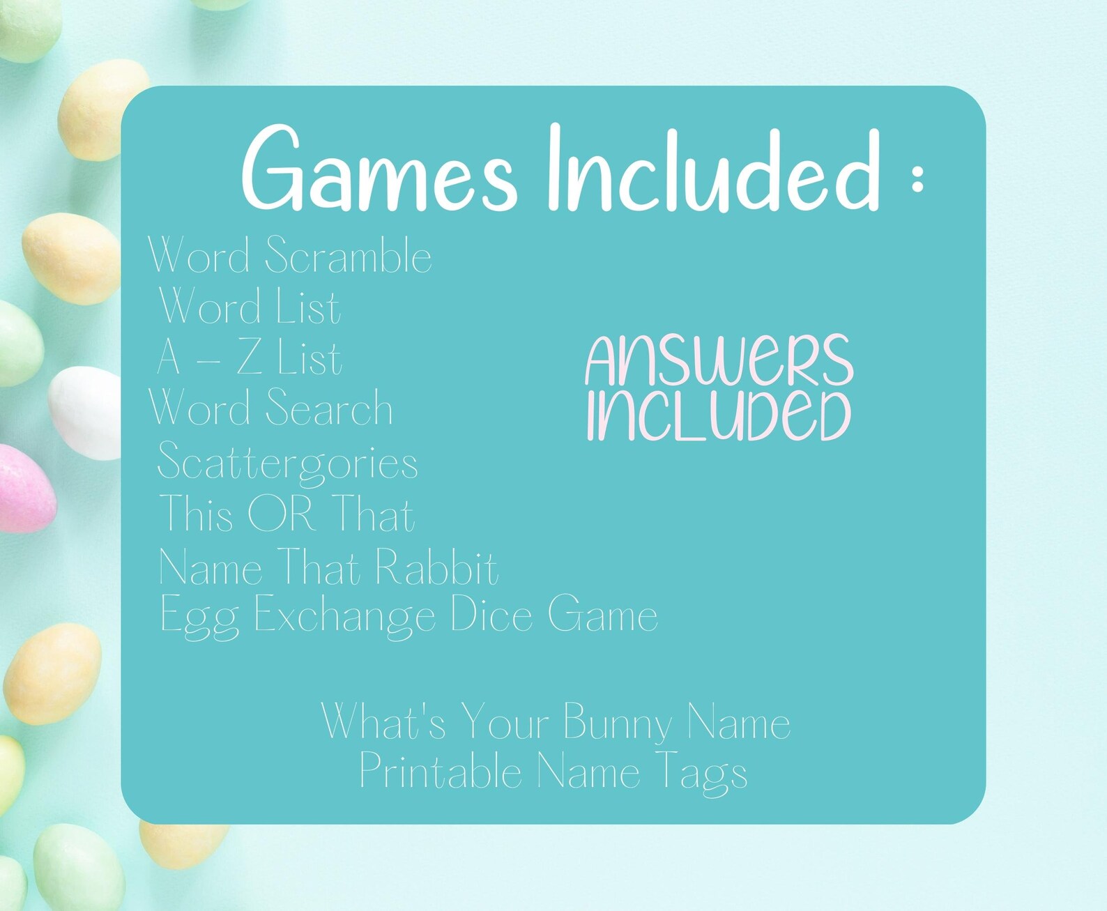 Easter game bundle printable easter games for kids and adults easter