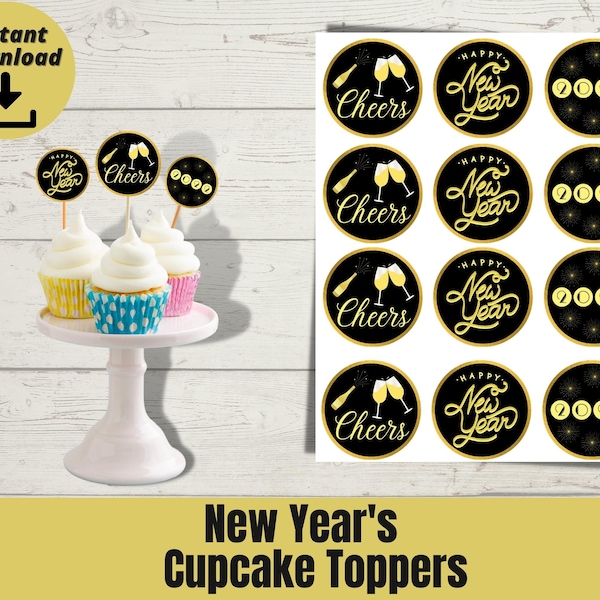 New Year Cupcake - Etsy