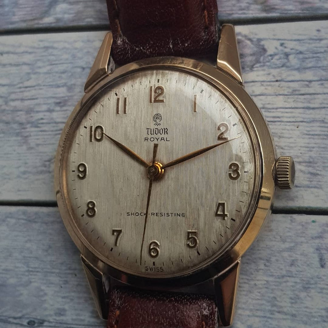 Vintage 9ct Solid Gold Tudor Royal Men's Watch Etsy