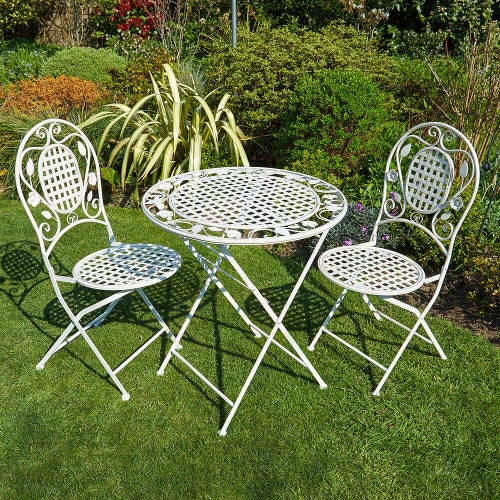 Metal Garden Bistro Table and Chair Set - Etsy UK