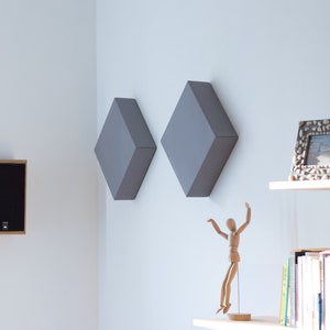 Hemp Acoustic Sound Panel 12&quot; x 12&quot; (3.5&quot; Thick) Noise Absorber and Diffuser for Studio, Office, Home Theater, Restaurant - 1 Wall Panel