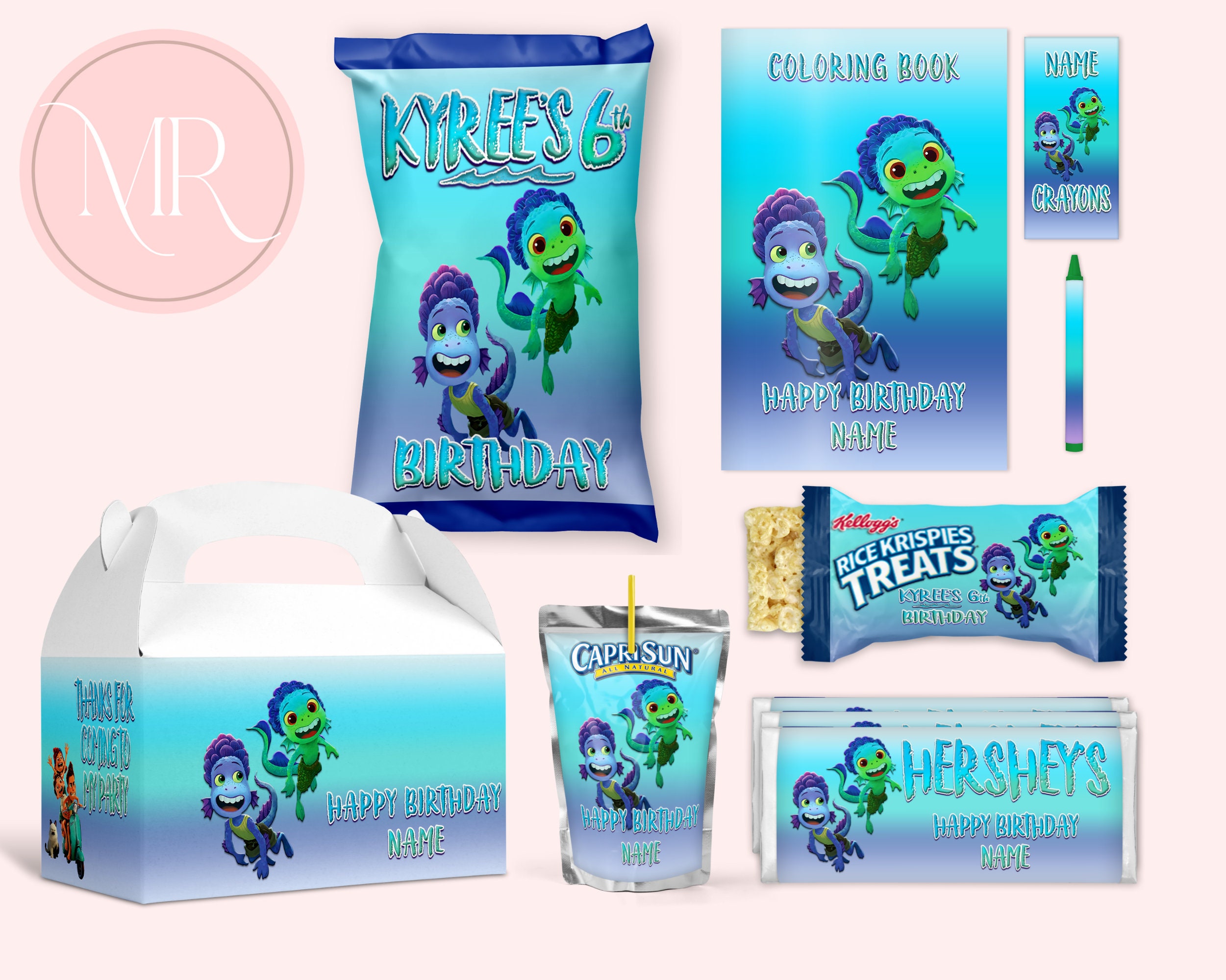 Disney Pixar's LUCA Birthday Party Kit Luca THEMED Etsy