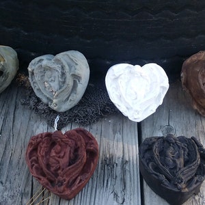 Mother Angel Heart Shaped Concrete Plaque or Statue, Small Statue, Memorial, Angel