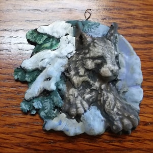 Lynx Resin Medallion, Wall Hanging, Nature, Home Decor, Feline, Bobcat