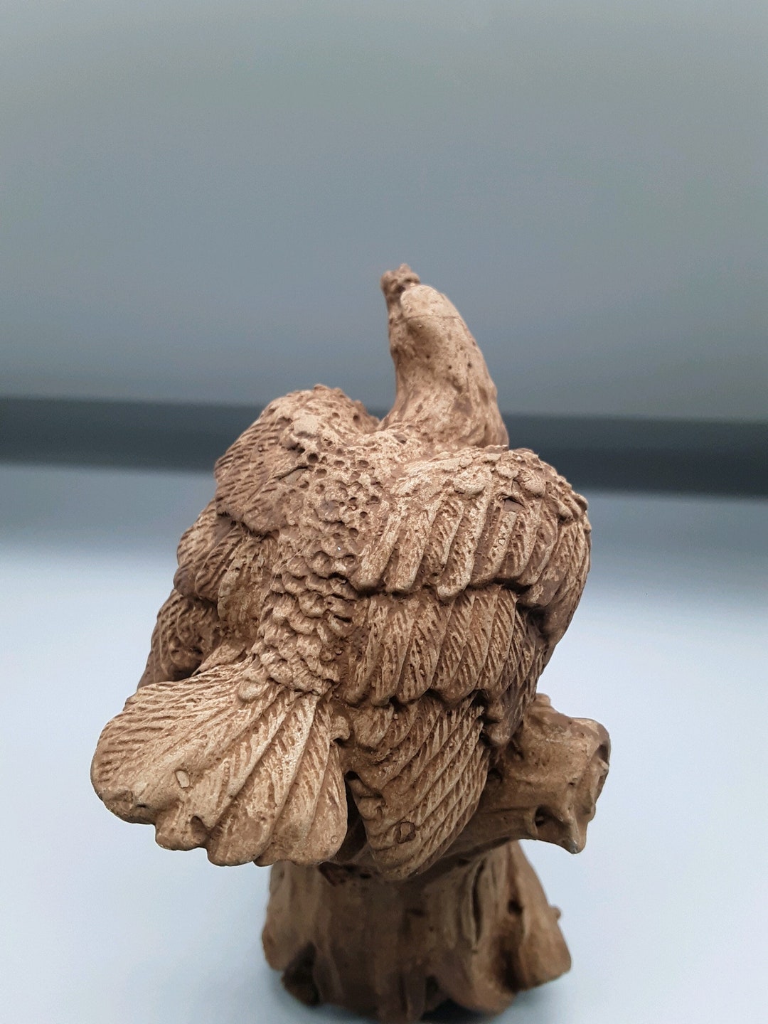 Eagle on Stump Concrete Statue Small, Eagle Statue, Concrete Statue