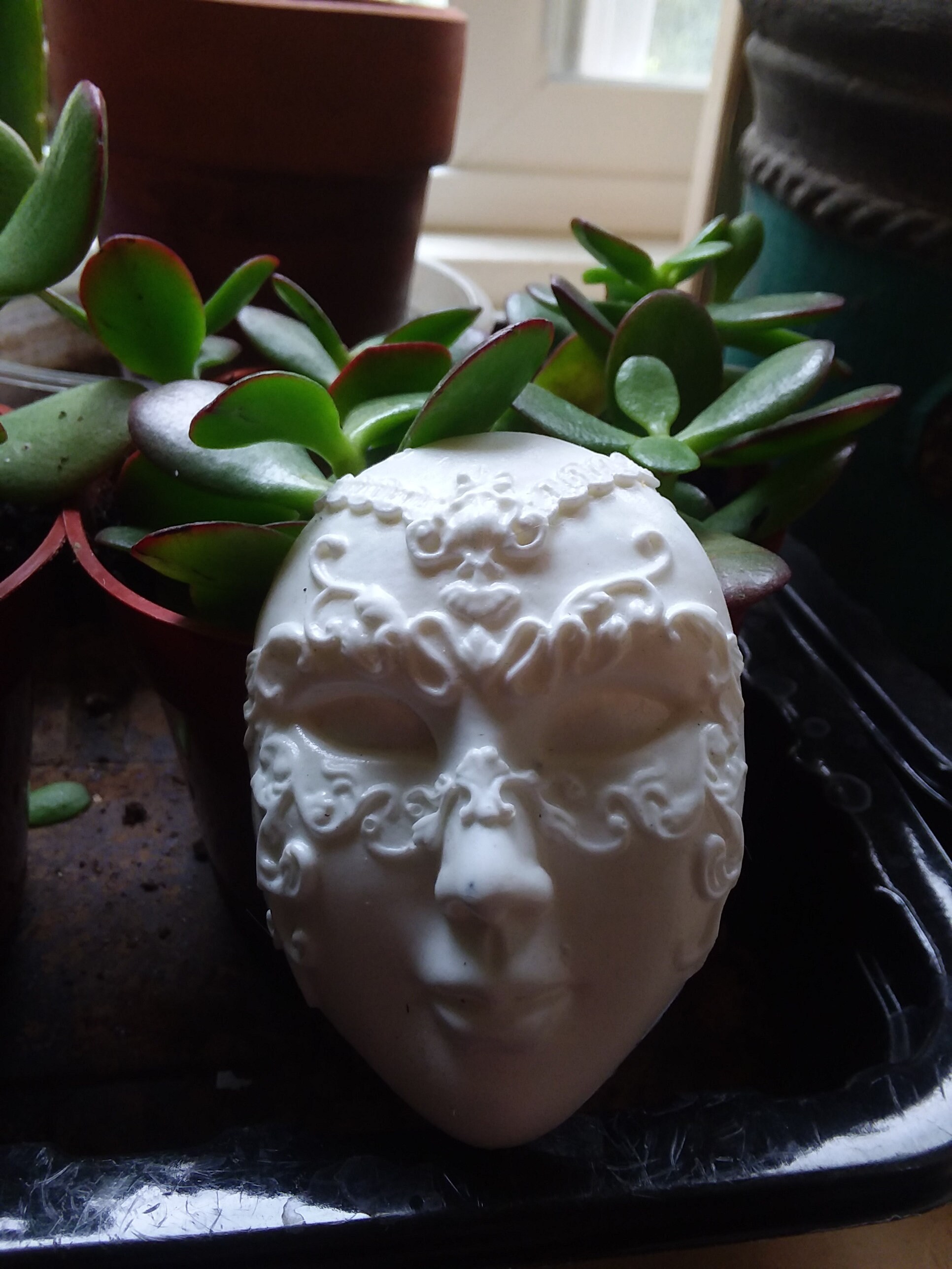 Lacy Resin Mask Wall Hanging resin statue paintable statue Etsy