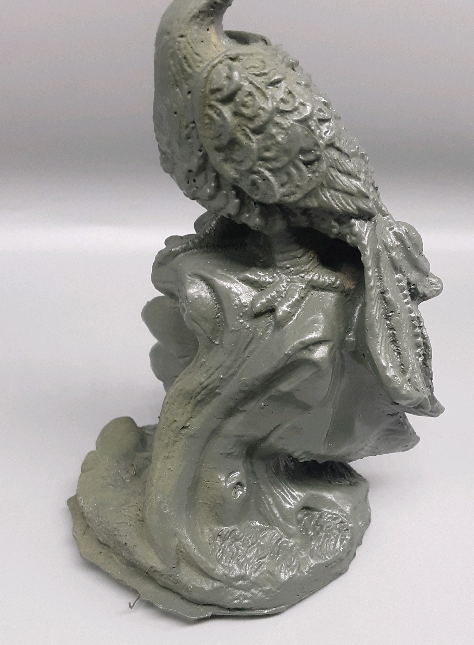 Peacock Small Concrete Statue, Peacock, Statue, Peacock Statue, Bird Etsy