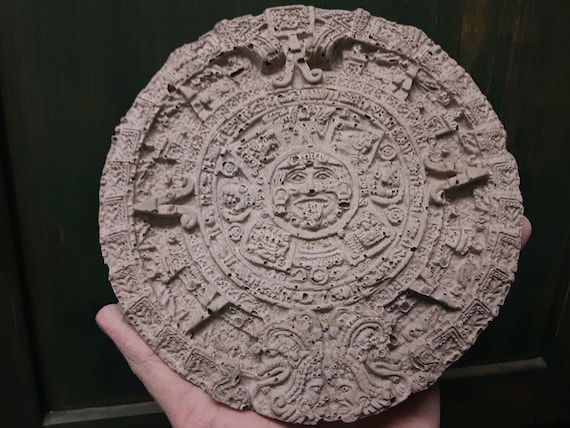 Aztec Calendar Small Concrete Plaque, Aztec, Aztec Calendar, Concrete Statue,  Replica - Etsy