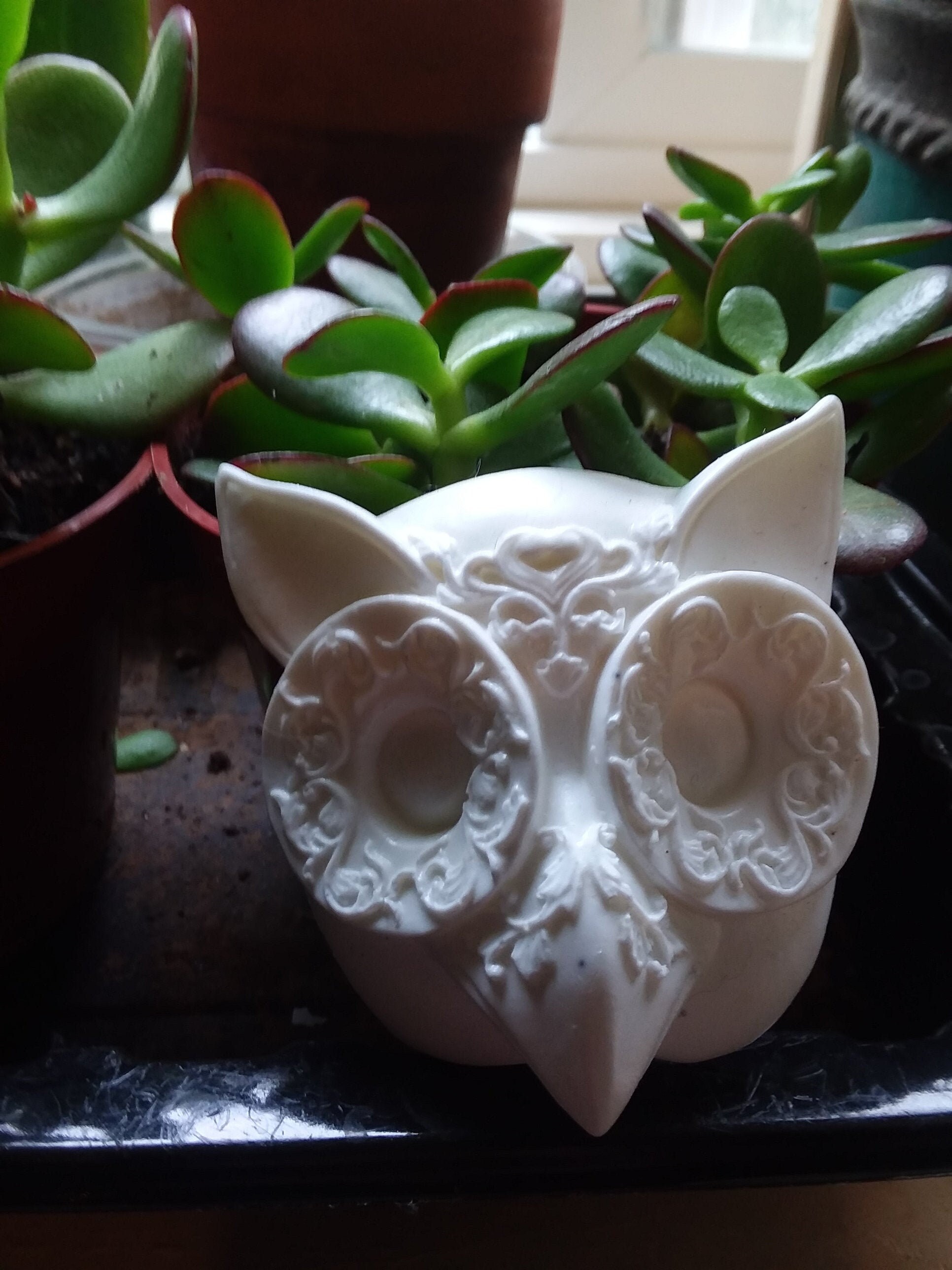 Owl Resin Mask Wall hanging Resin Statue Owl Paintable | Etsy