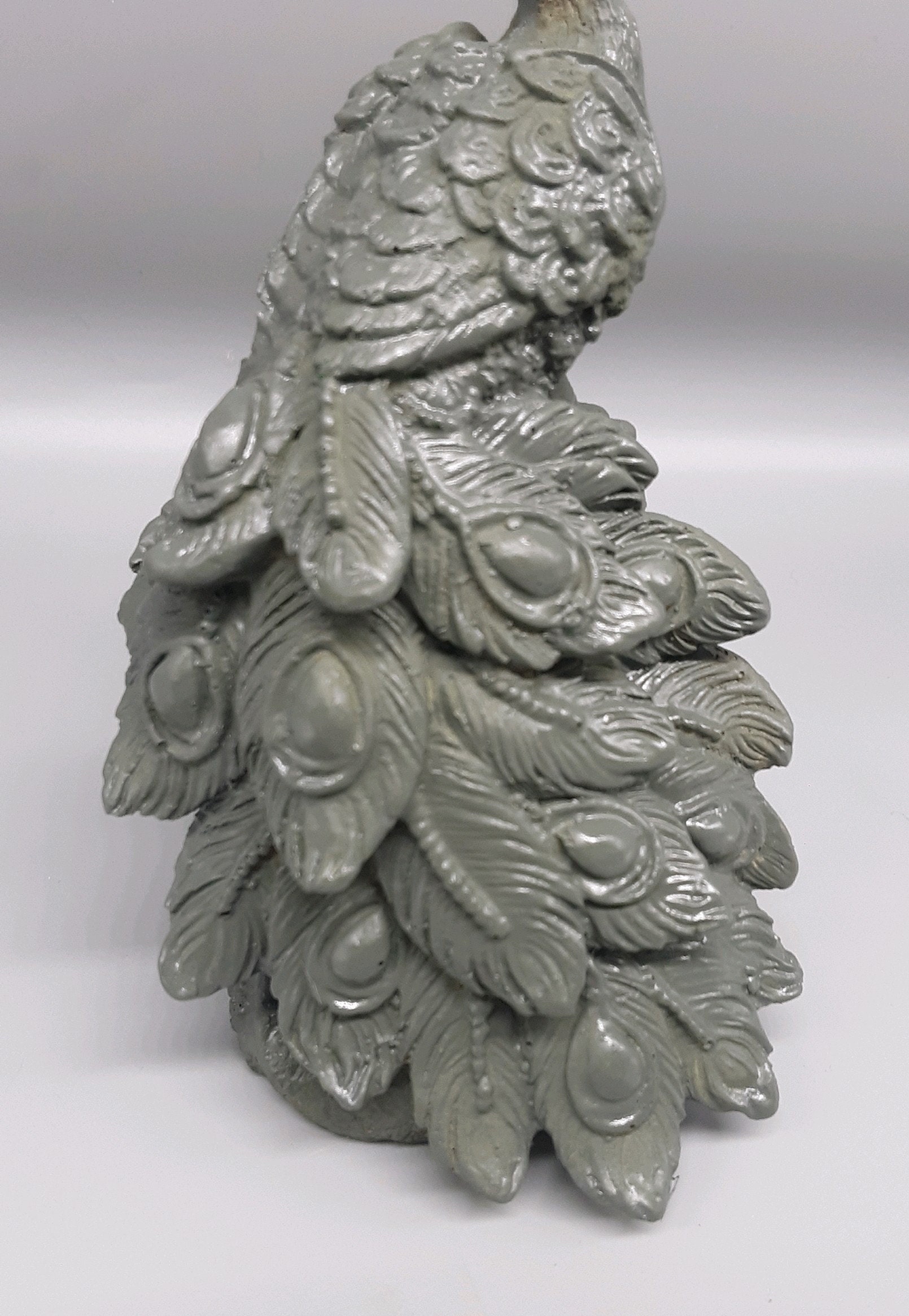Peacock Small Concrete Statue, Peacock, Statue, Peacock Statue, Bird Etsy