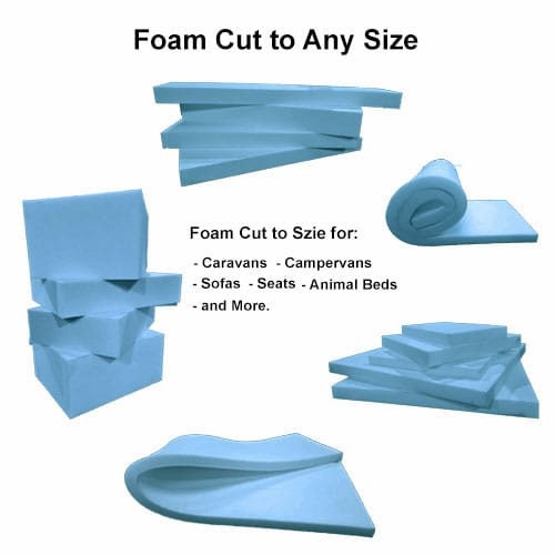 4 thick - High Density Upholstery Foam - Custom Sizes and Shapes