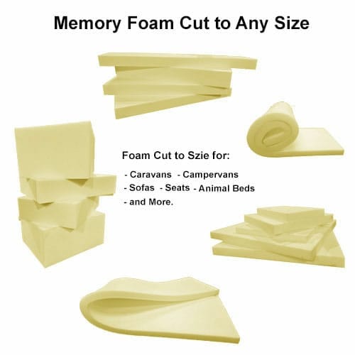 Upholstery Memory Foam Cut to Size - Message for a Free Quote -  High-Density memory Foam Made in the UK