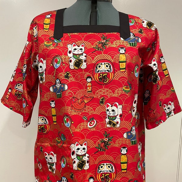 Red Daruma Mama San Apron