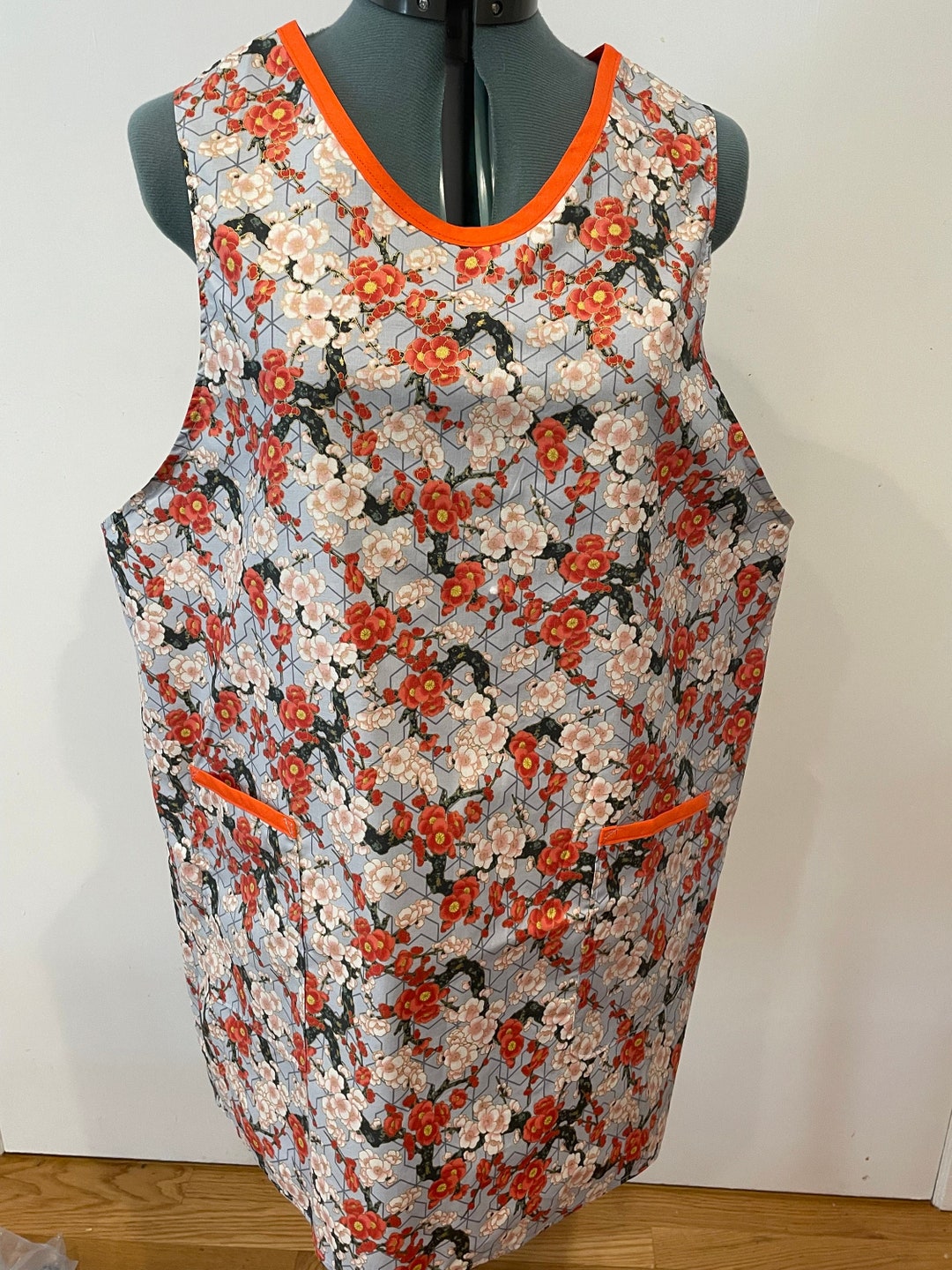 Fancy Orange Feather Directions Apron