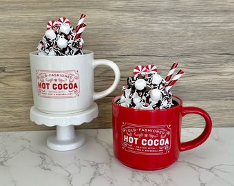 Sale Peppermint Faux Hot Cocoa Mug: Christmas Decor