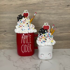 Sale School Days Faux Whip Mug Topper