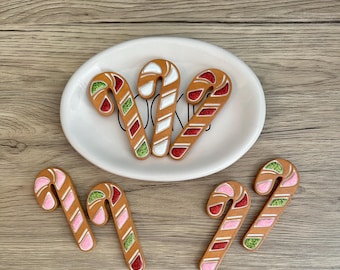 Candy Cane Faux Gingerbread Cookie