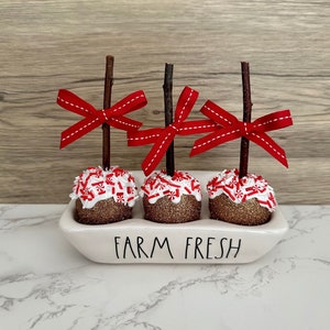 Farm Fresh Christmas Glitter Apple Set