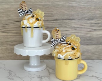 Sale Honey & Bee Faux Whip Mini Mugs