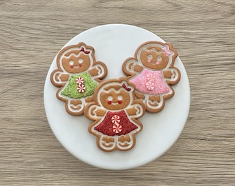 Mini Faux Gingerbread Girl Cookie Set