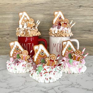Gingerbread House & Gumdrop Large Mug Topper