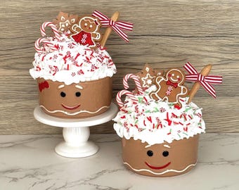 Gingerbread Man or Girl Faux Whip Sundae