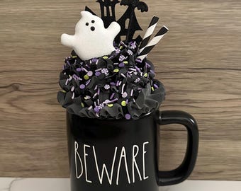 Sale Ghastly Ghost Mug Topper: Halloween Tiered Tray Decor