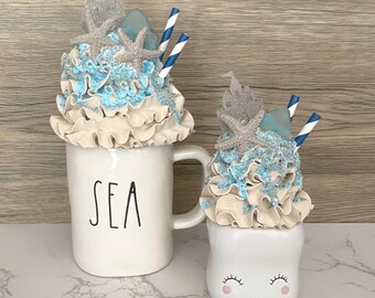 Sandy Beach Faux Whip Mug Topper