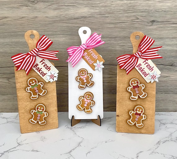 Mini Gingerbread Man Fake Cookie Baking Board