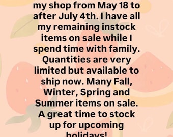 Shop Announcement