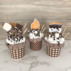 Campfire S&#39;more Cupcakes