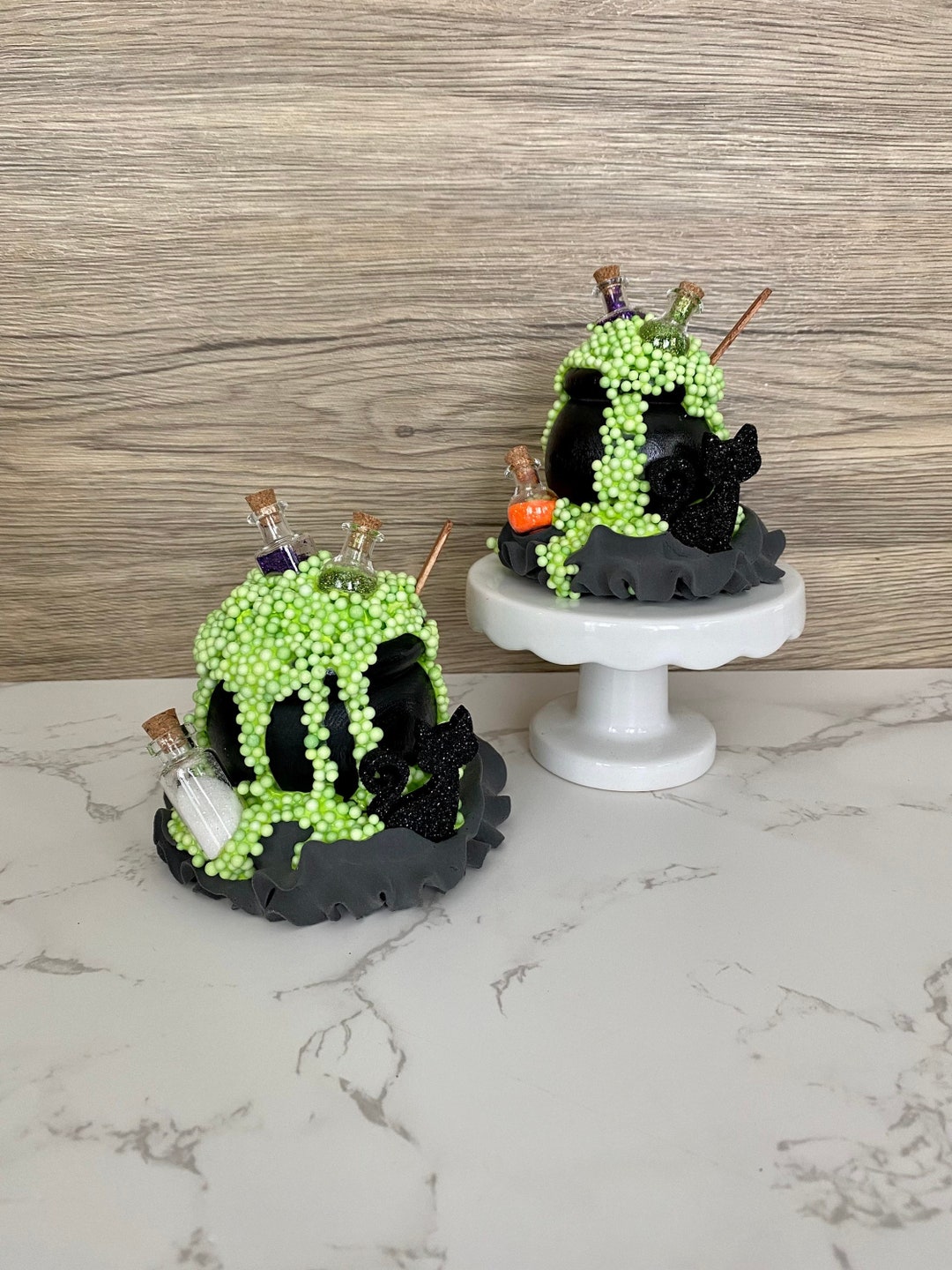 Faux Whip Bubbling Witch Cauldron Tray Decor Etsy