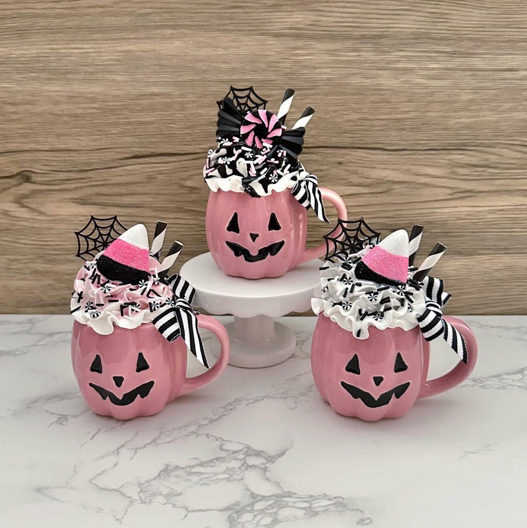 Pink Pumpkin Mini Mugs - Etsy