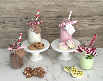 Santa Mini Faux Milk Bottle (Milk Only)