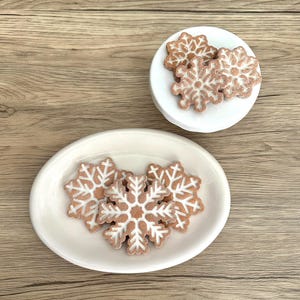 Sugared Gingerbread Snowflake Faux Cookie Sets