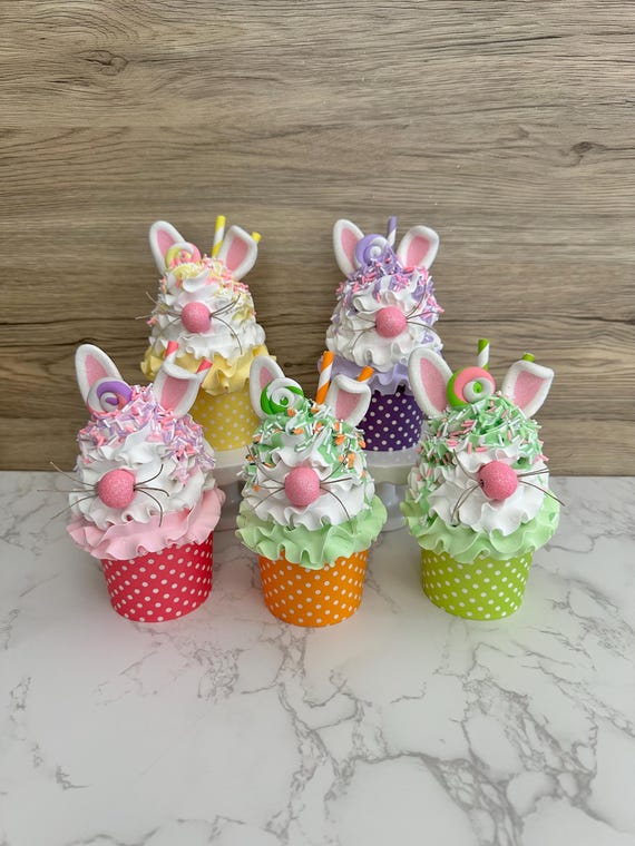Easter Bunny Fake Cupcake