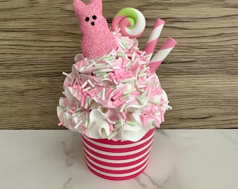 Sale Marshmallow Bunny Mini Fake Cupcake