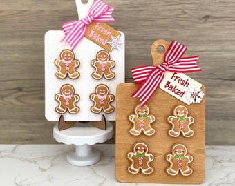 Mini Faux Gingerbread Man Cookie (4) Baking Board